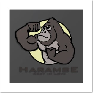 #1 HARAMBE CARTOON Posters and Art